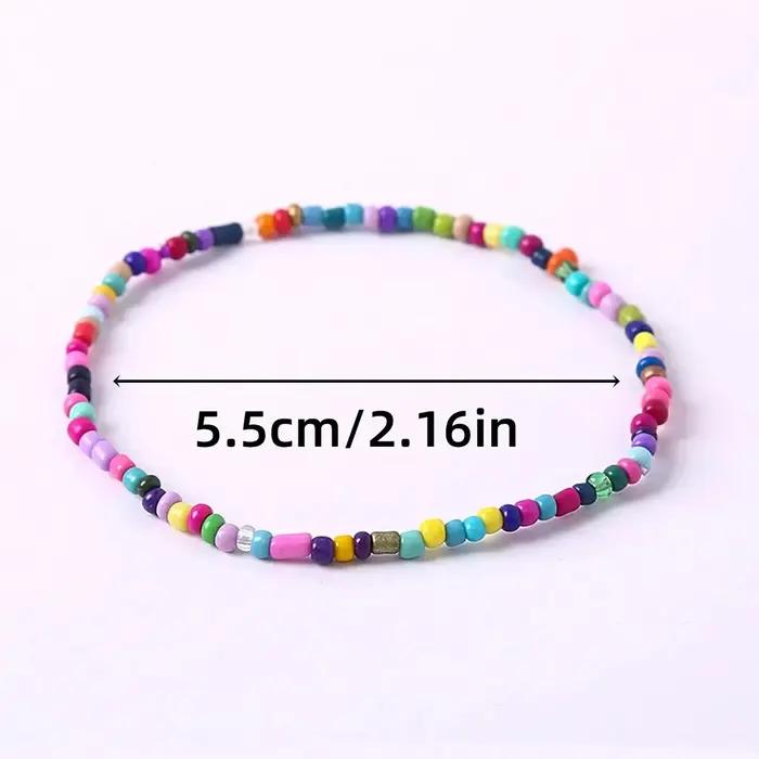 17 pièces couleur aléatoire mélange élastique perles Bracelets bohème empilable perlé extensible