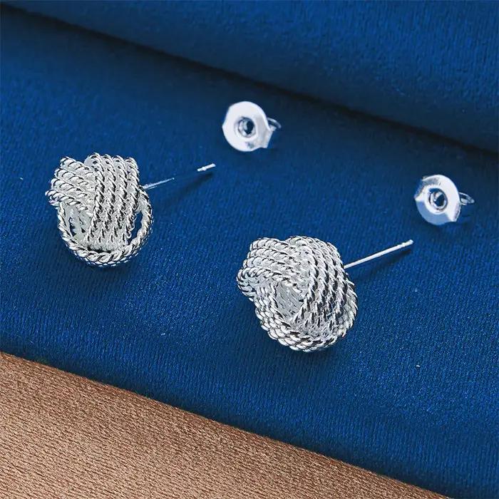 Boucles d'oreilles élégantes en argent sterling 925
