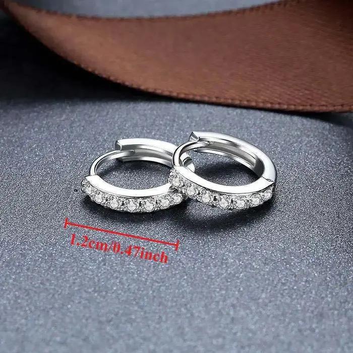 Boucles d'oreilles en argent Sterling 925 et Zircon brillant pour femmes