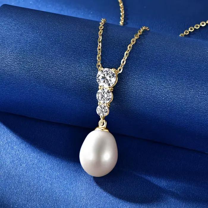 OXTAO – collier et boucles d'oreilles en perles d'eau douce naturelles pour femmes