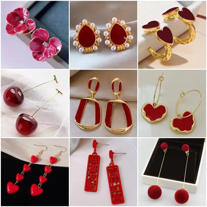 Boucles d'oreilles pendantes en forme de cerise pour femmes