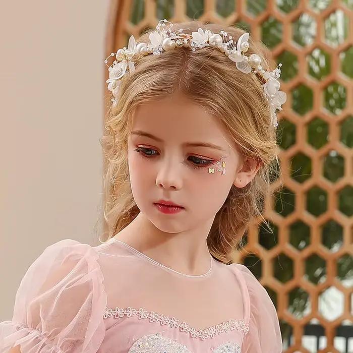 Printemps bohème filles mariée perle cheveux coiffure fleur couronne mariée guirlande tête cerceau bandeaux cheveux bijoux enfants cadeaux