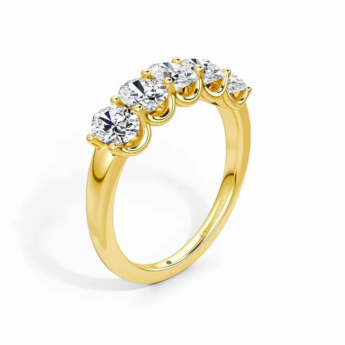 Bague de fiançailles en or jaune 14K sertie de Moissanite pour femmes, cadeau d'anniversaire, mariage, Noël, occasions spéciales