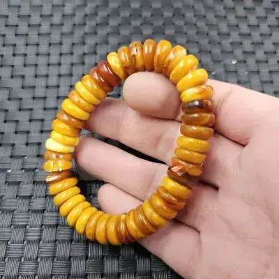 Bracelet en ambre naturel pour hommes et femmes, pierres précieuses de guérison, bijoux fins, perles