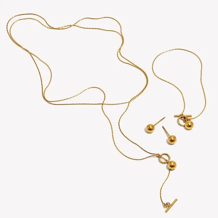 Ensemble de bijoux pour femme E.B.belle OT Toggle Clasp Ball