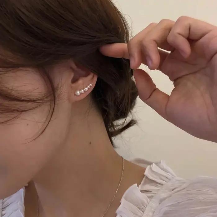 Boucles d'oreilles pendantes spéciales en forme de pois pour femme