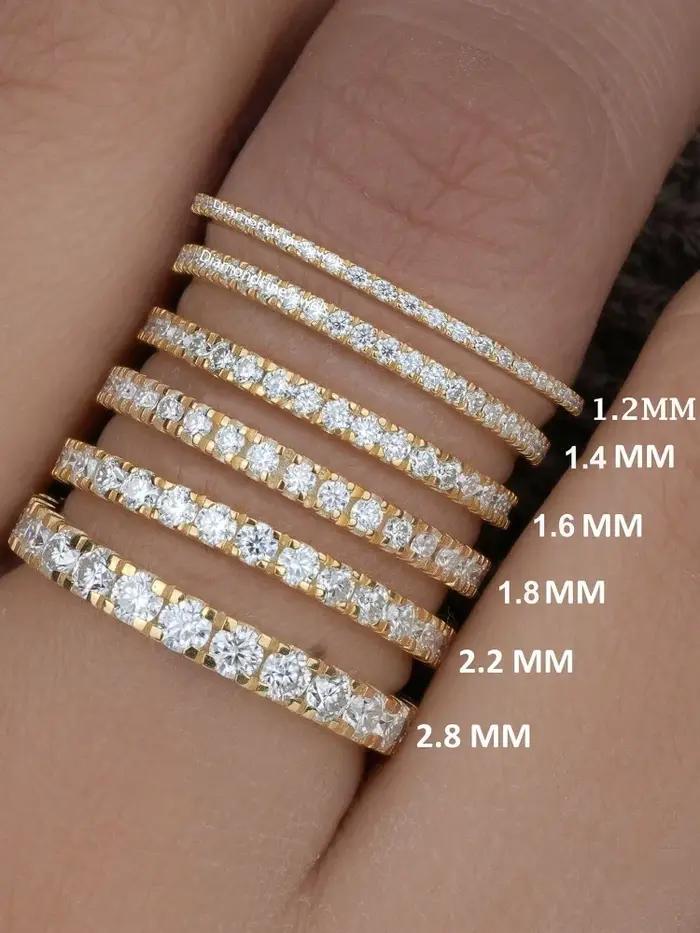 Bague en argent Sterling 925 pour femmes, en Zircon, à la mode, 1.4MM 1.6MM 1.8MM, fiançailles, mari