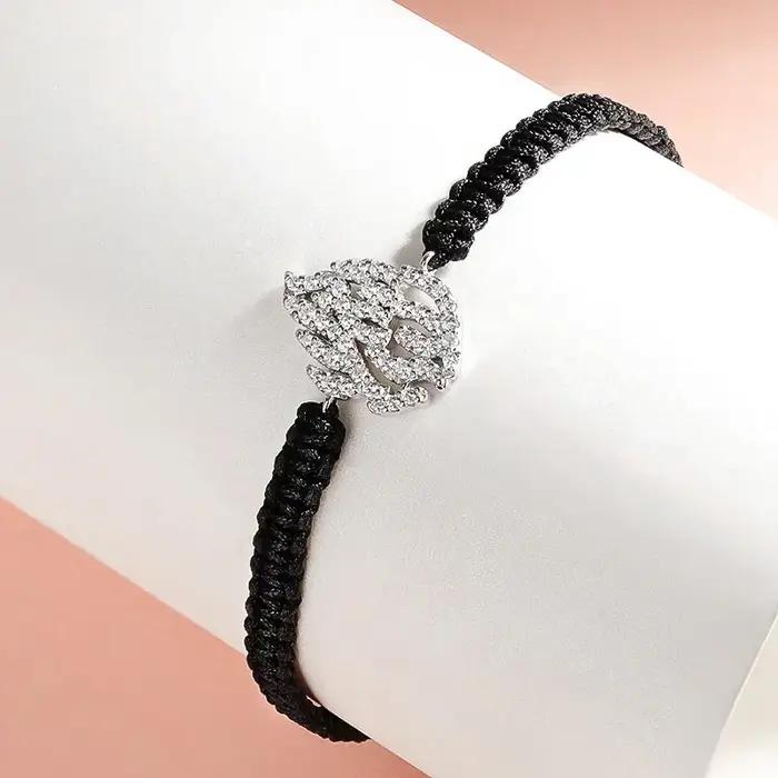 Bracelet en argent sterling 925 sertie de moissonite VVS1 pour femmes et hommes occasion spéciale anniversaire saint-valentin nouveau-an