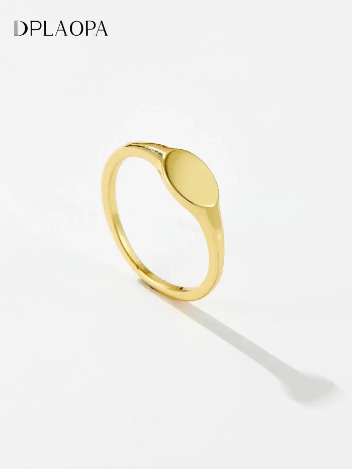 Ug LAOPA-Bague chevalière en argent regardé 925 et or pour femme