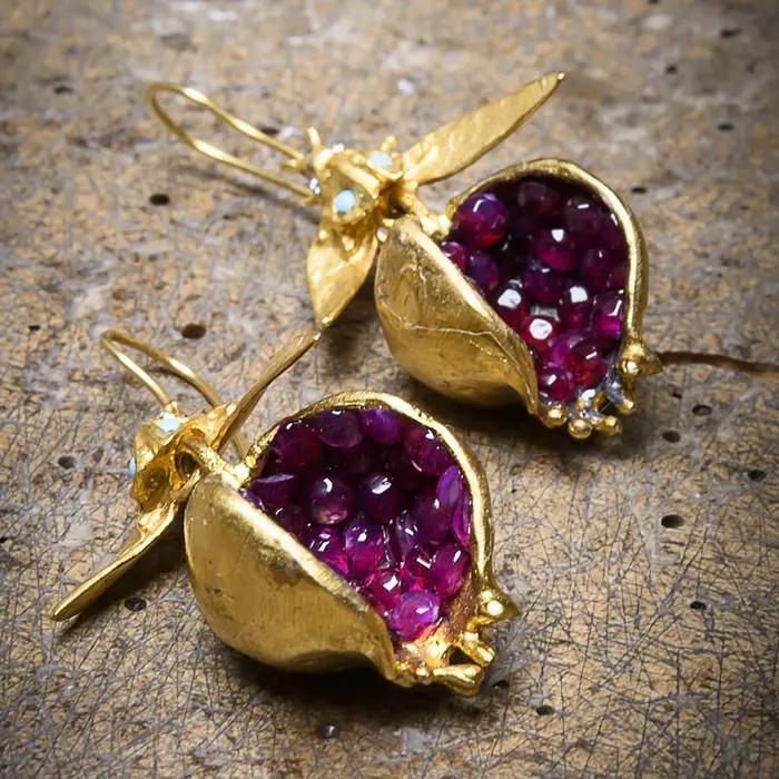 Boucles doreilles suspendues cristal plante style moderne pour femmes occasions speciales bronze argent