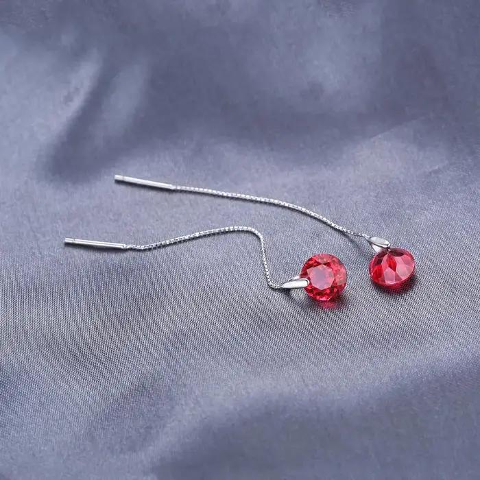 JewelpopPalace-Boucles d'oreilles pendantes en argent regardé 925 pour femmes