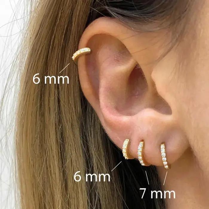 Boucles doreilles huggies arc en ciel cristal multicolores acier inoxydable pour filles et garçons occasions spéciales