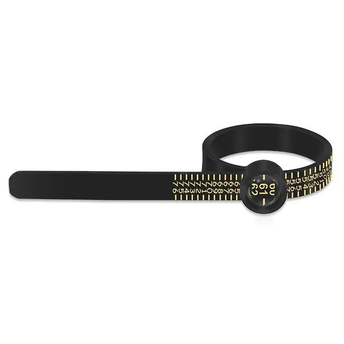 Outil de mesure de taille de bague UK/US/EU avec loupe