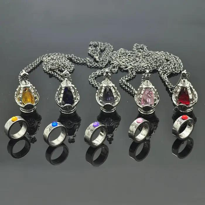 Collier pendentif Chic Soul Gem alliage de zinc pour filles occasions spéciales anime cosplay bijoux女性魔法动漫角色风格时尚珠宝挂件套装黄铜合金 для女孩的魔法动漫角色风格时尚珠宝挂件套装黄铜合金