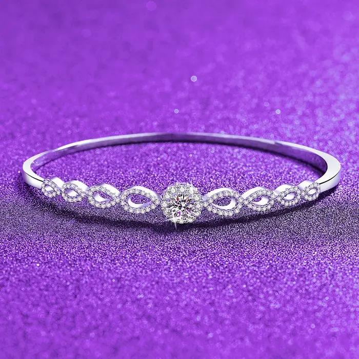 Bracelet continu en forme de goutte d'eau pour femmes