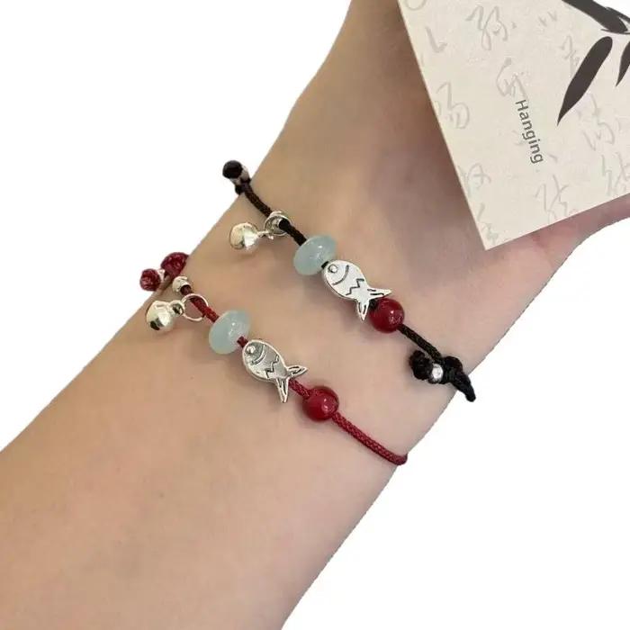 Bracelet en cordon tressé pour bijoux, 2 pièces, pour meilleurs amis, couples, bracelets d'amitié as