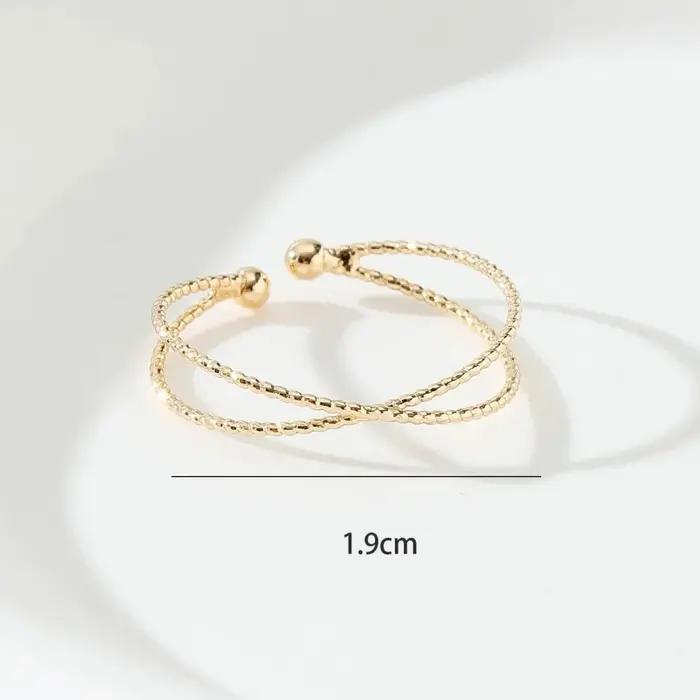 Bague d'orteil réglable couleur or et argent pour femme