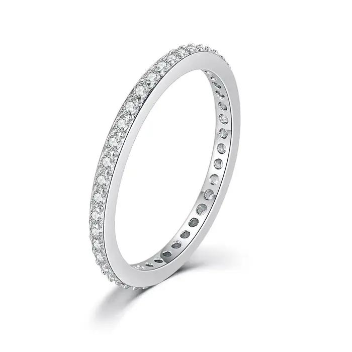 Bagues délicates pour Microscope fin pour femmes, bague de fiançailles, couleur argent, bijoux en Zi