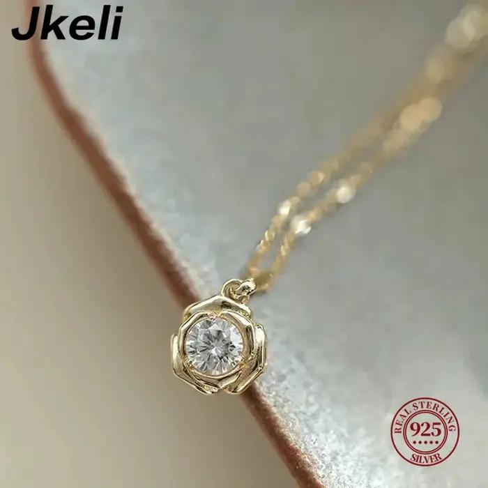 Jkeli – collier en argent Sterling 925 plaqué or 14 carats