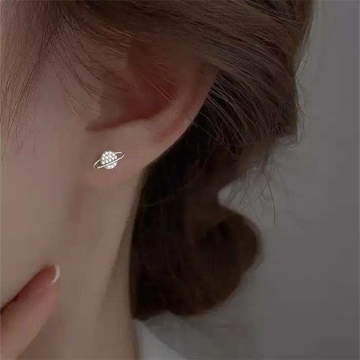 Boucles d'oreilles simples en Zircon pour femmes