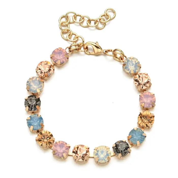 Bracelets de tennis en cristal arc-en-ciel pour femme