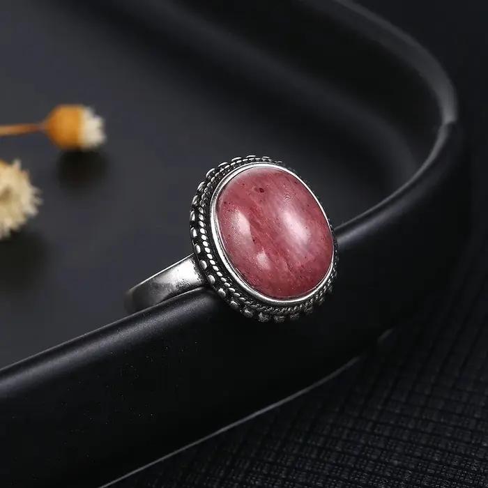 Bagues en Rhodochrosite naturelle pour femmes