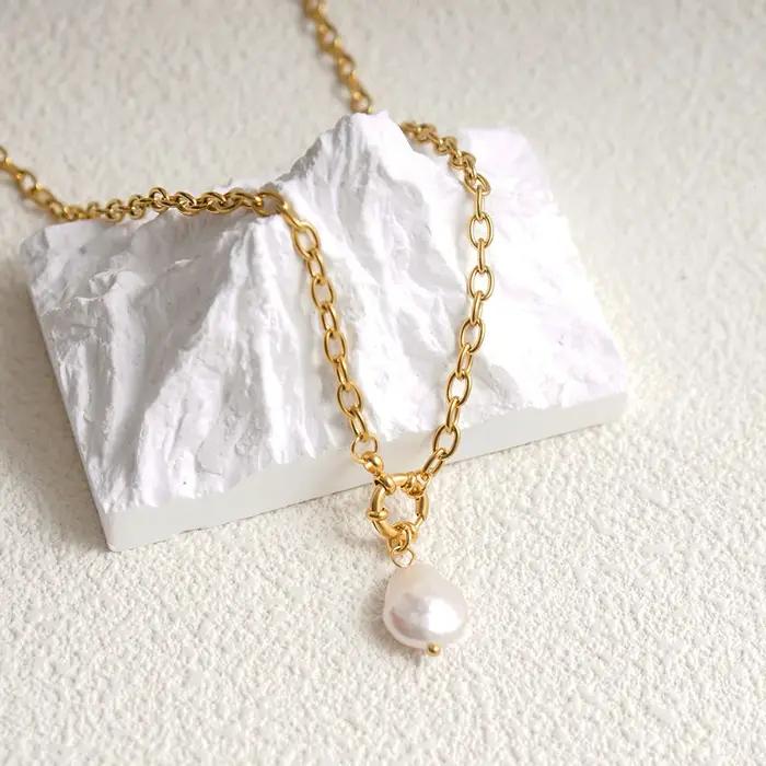 Collier de perles naturelles pour femmes