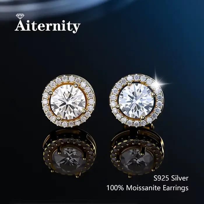 Boucles d'oreilles Moissanite pour femmes