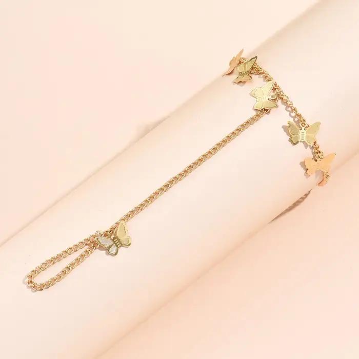 Bracelet créatif en chaîne à maillons papillon pour femmes