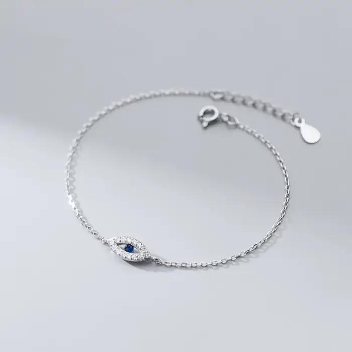WANTcloser-Bracelet à maillons en argent regardé 925 véritable pour femme, bijoux de fête coréens, m