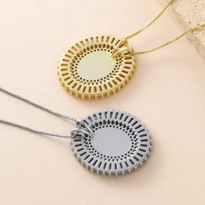 MHS.SUN AAA Zircon Religion bijoux catholique vierge Guadalupe pendentif collier mode or/argent plaqué tour de cou pour femmes hommes