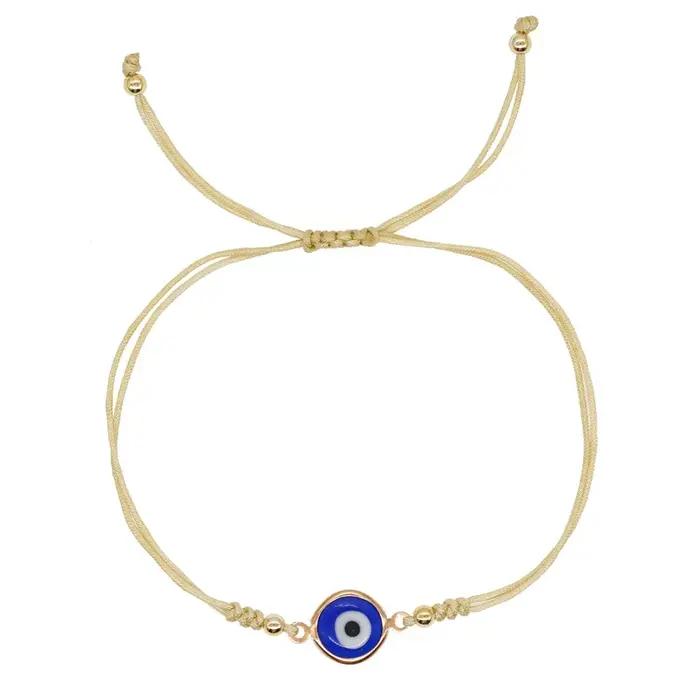 Go2boho nouveau en émail mauvais œil corde Bracelet d'amitié réglable femmes hommes enfants bijoux d'été