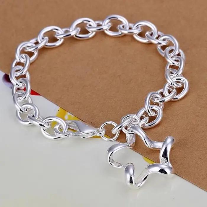 Bracelets en argent sterling 925 avec pendentif étoile magnifique de marques populaires pour femme,