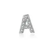Moissanite Diamond Earring for Woman, 925 Sterling Silver D document VVl's, Initial Alphabet 26 Lett