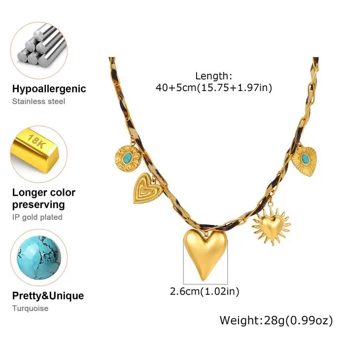 Collier pendentif Cœur Breloques