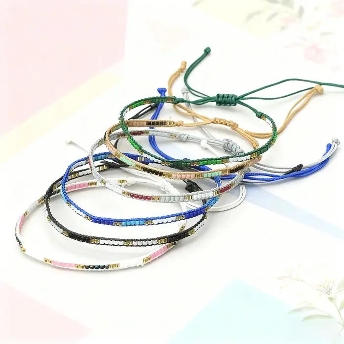 Bracelet bohémien en perles de rocaille pour femmes