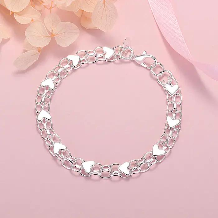 Bracelets en argent sterling 925 de qualité supérieure, couleur or 18 carats, magnifiques bracelets