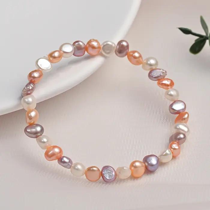 Bracelet en perles d'eau douce naturelles baroques