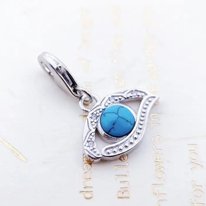 Breloque aux Yeux d'Horus en Argent Sterling 925 Amulette Vintage Protection Symbole Religieux pour Fiançailles Mariages Occasions Spéciales