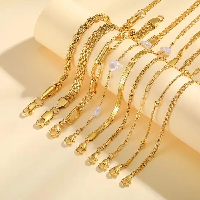 Bracelet de perles commissionné pour femme, bijoux empilables simples, 10mm