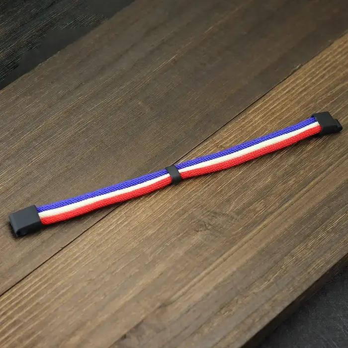 Nouveau Colorblock drapeau symbole Bracelet hommes 3 couches ouvrable aimant boucle Nylon cordon chaîne Braslet nautique