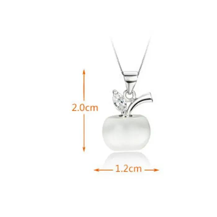 Joaillerie fine en argent regardé 925 avec pomme en cristal pour femme