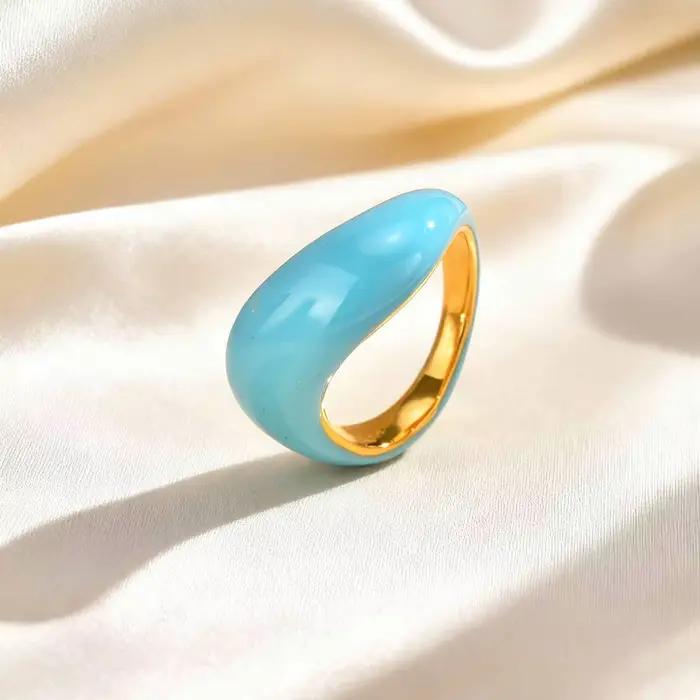 Bague étoilée géométrique irrégulière pour femmes, bagues imperméables en acier inoxydable de haute