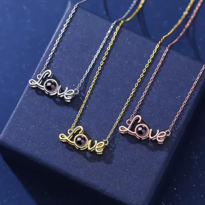 Collier avec projection de photo personnalisée | Pendentif souvenir personnalisé avec votre image à l'intérieur | Un