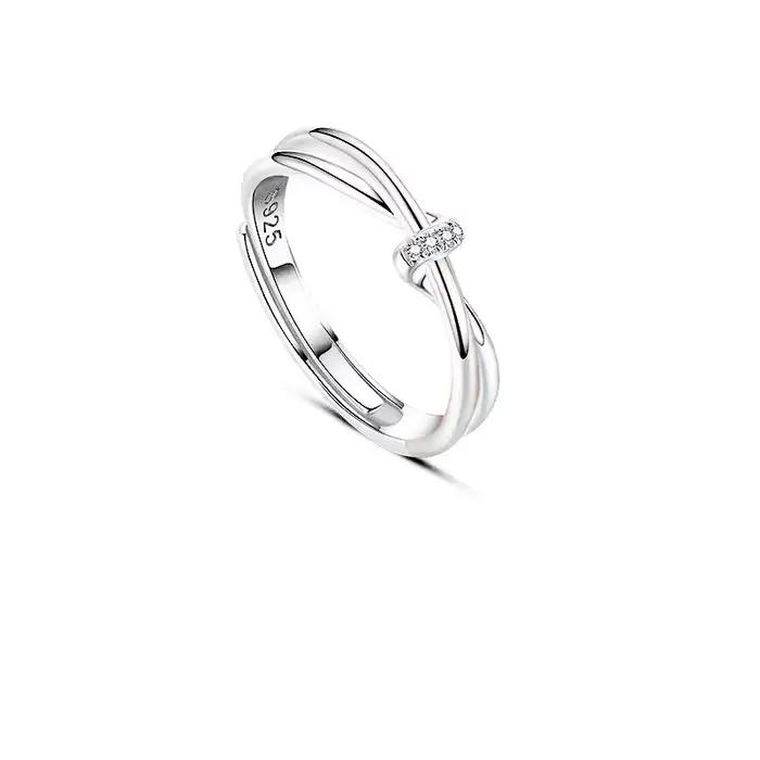 Bague de Couple en argent Sterling 925 pour hommes et femmes, bijoux, accessoires pour Index, Cool,