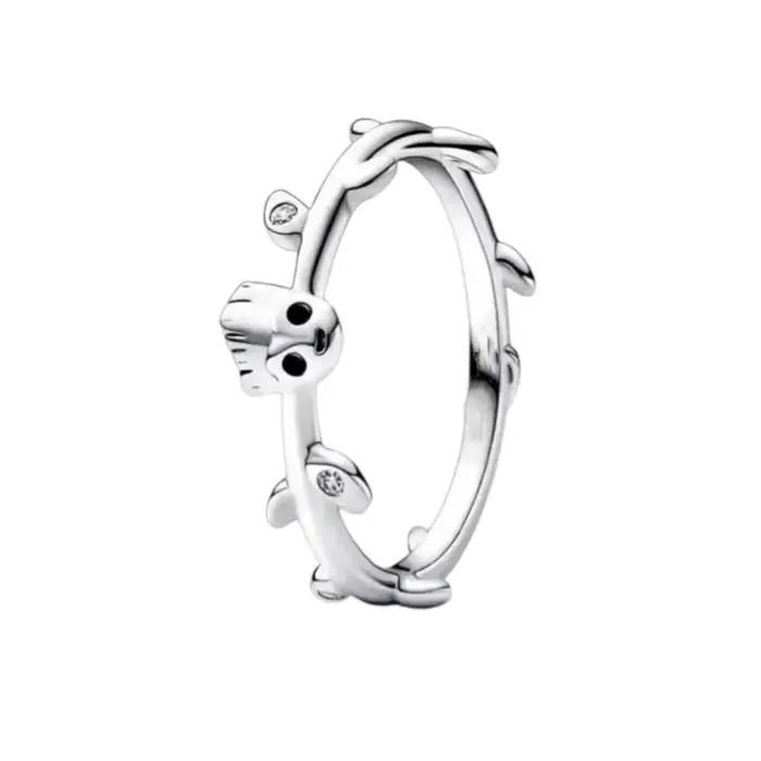 Bague en argent 925% pur avec nœud papillon