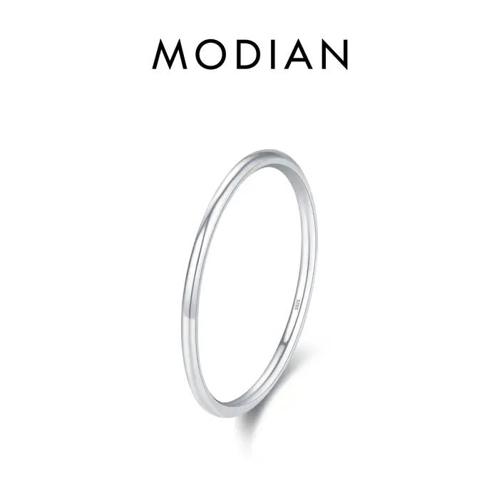 MODIAN 925 en argent Sterling Simple mode empilable anneau classique vague géométrique exquis bagues pour les femmes bijoux de fête