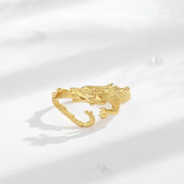 Eudora-Bague Dragon Ajustable pour Homme et Femme