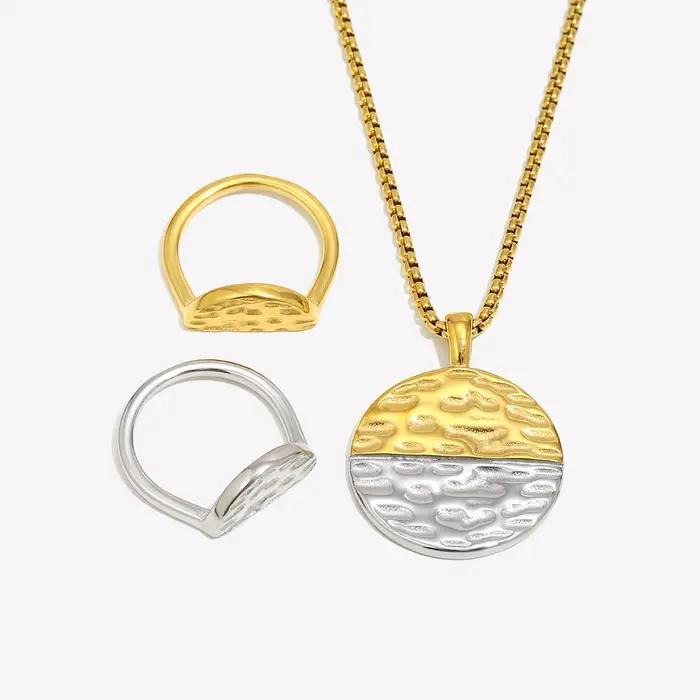 E.B.belle – collier demi-lune créatif en acier inoxydable 316L