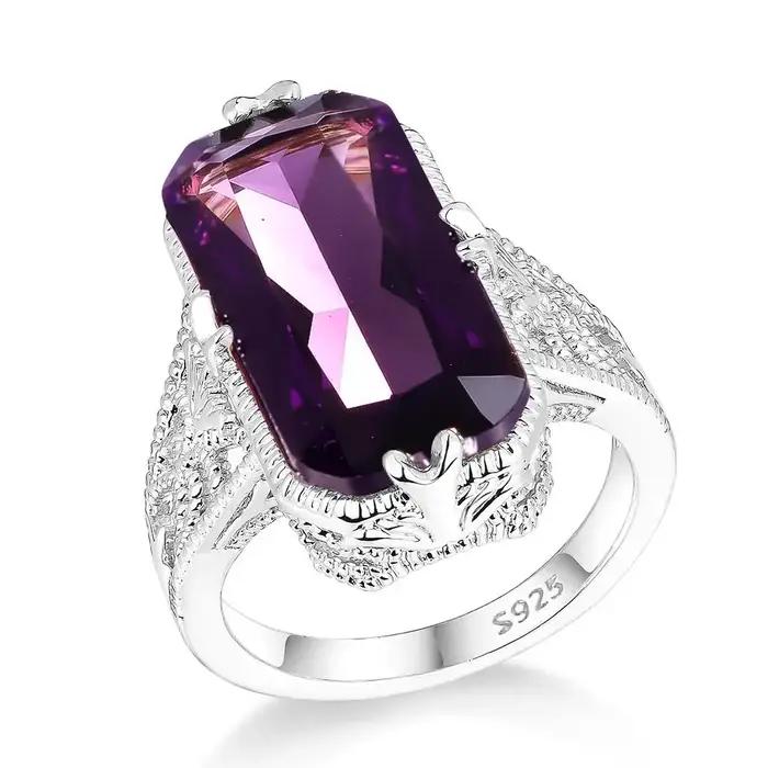 Bague en argent améthyste pour femmes